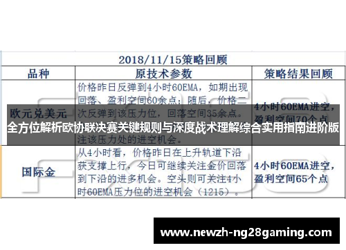 全方位解析欧协联决赛关键规则与深度战术理解综合实用指南进阶版